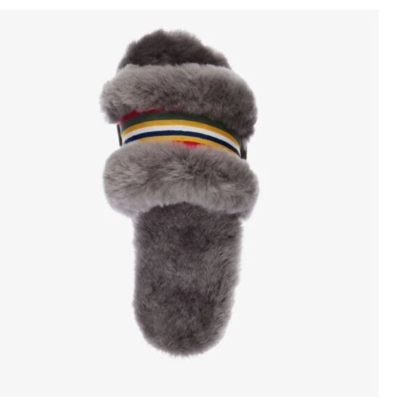 EMU AUSTRALIA Sheepskin Wrenlette Cozy Slide Slippers Grey Sz.8 - Picture 5 of 11
